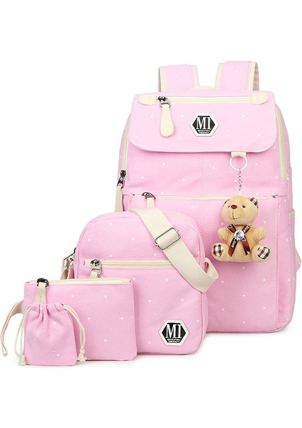 Öğrenciye Yönelik Geniş Kapasiteli Üniversite Tarzı Beş Parçalı Okul Çantası (Yurt Dışından)