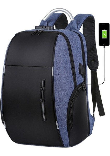 USB Şarj Portlu Kilitli, Büyük Kapasiteli, Hırsızlığa Karşı Korumalı Sırt Çantası (Yurt Dışından)
