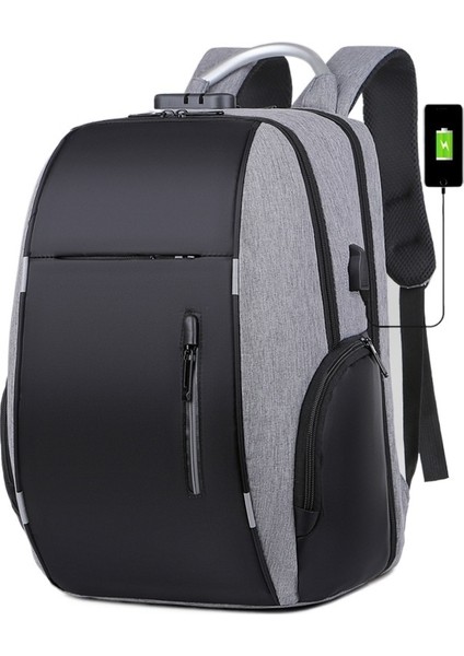 USB Şarj Portlu Kilitli, Büyük Kapasiteli, Hırsızlığa Karşı Korumalı Sırt Çantası (Yurt Dışından)