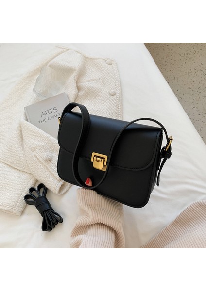 Kadın Çantaları 2023 Yeni Trendy Moda Basit Messenger Çanta Retro Batı Tarzı Tek Omuz Küçük Kare Çanta (Yurt Dışından)