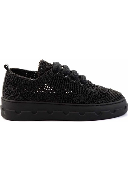 Siyah Örgü Kadın Sneaker K01459090716 fiyatları