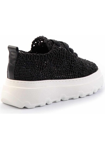 Siyah Örgü Kadın Sneaker K01459301816