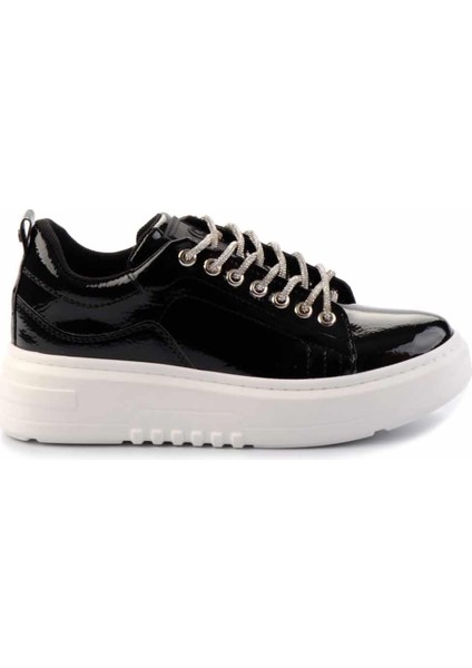 Siyah Kırışık Rugan Kadın Sneaker K01345116008 fiyatları