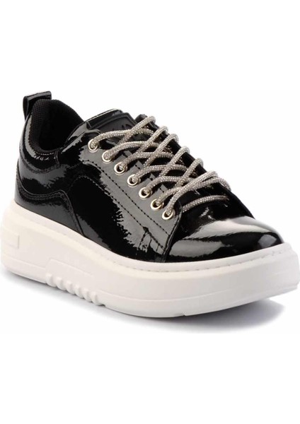 Siyah Kırışık Rugan Kadın Sneaker K01345116008 modelleri