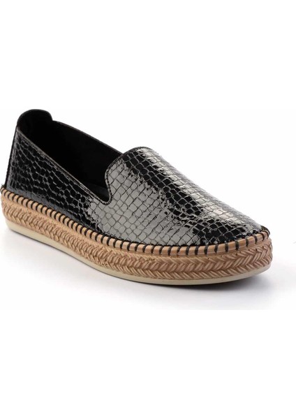 Siyah Kroko Kadın Espadril K01309230811 modelleri