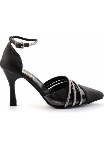 Mat Siyah Saten Kadın Abiye Ayakkabı K01471060538 fiyatları