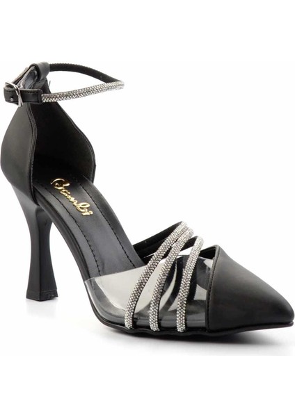 Mat Siyah Saten Kadın Abiye Ayakkabı K01471060538 modelleri