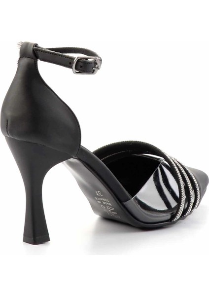 Mat Siyah Saten Kadın Abiye Ayakkabı K01471060538 fırsatları