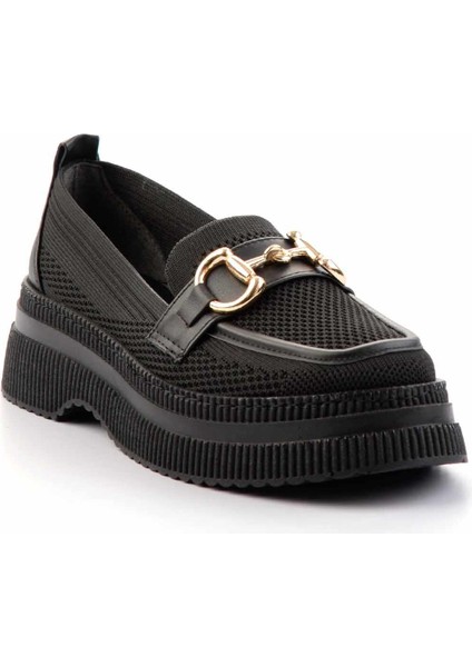 Siyah Triko Kadın Loafer Ayakkabı K01474200582 modelleri
