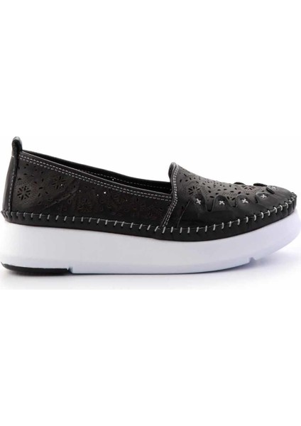Siyah Deri Kadın Casual Ayakkabı K01908005403 fiyatları