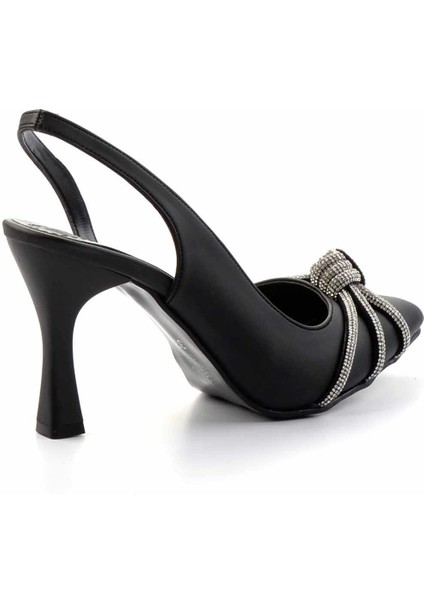 Mat Siyah Saten Kadın Abiye Ayakkabı K01471060438 fırsatları