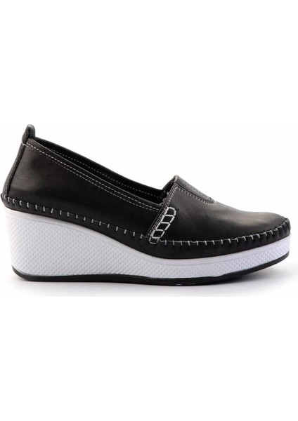 Siyah Deri Kadın Casual Ayakkabı K01908004503 fiyatları