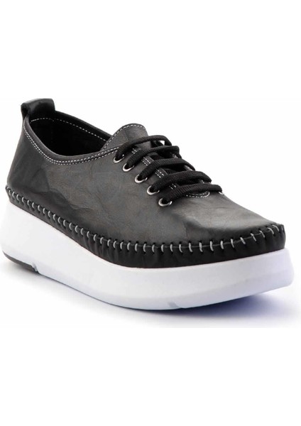 Siyah Deri Kadın Casual Ayakkabı K01908005203 modelleri