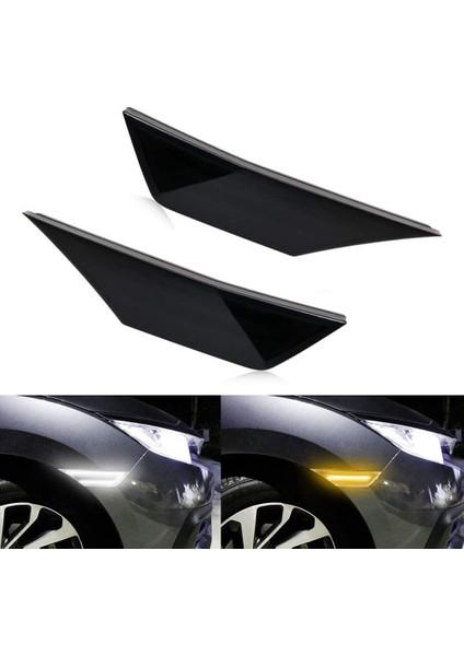 Araba Sidemarker Lambaları Ön Yan Işaretleyici Işık Kiti Dönüş Sinyal Işığı Honda Civic 10TH 2016 Up (Yurt Dışından) modelleri