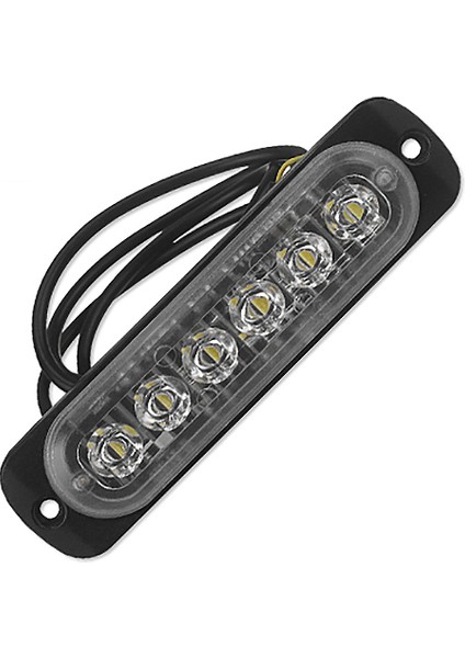 12V 24V 6led Işık Flaş Acil Araç Araç Uyarı Strobe Yanıp Sönen Beyaz (Yurt Dışından)