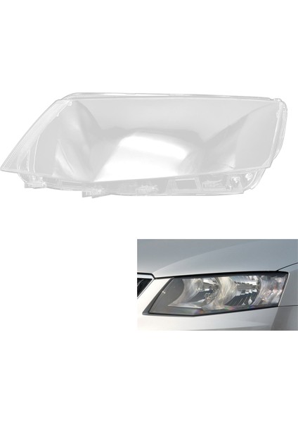 Skoda Octavia 2015 2016 2017 Için Sol Far Kabuk Lamba Gölge Şeffaf Lens Kapağı Far Kapağı (Yurt Dışından)