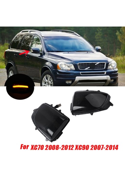Dinamik Dönüş Sinyal Işığı LED Yan Ayna Göstergesi Flaşör Işık Volvo XC70 2008 2012 XC90 2007 2014 (Yurt Dışından)