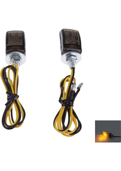 2 Adet Evrensel LED Siyah Mini Minik Küçük Göstergeler Dönüş Sinyalleri Motosiklet Motorsiklet Yamaha Için (Yurt Dışından)