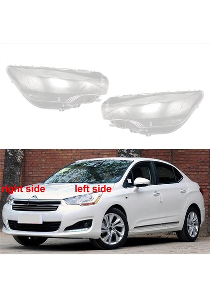 Araba Sağ Far Kabuk Lamba Gölge Şeffaf Lens Kapağı Far Kapağı Citroen C4L 2013 2014 2015 (Yurt Dışından)