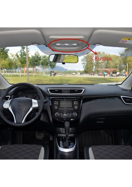 3 Düğmeli Araba Iç Kubbe Okuma Lambası Tavan Lambası Nissan Qashqai Sunny Micra/mart Renault Dacia Için (Yurt Dışından)