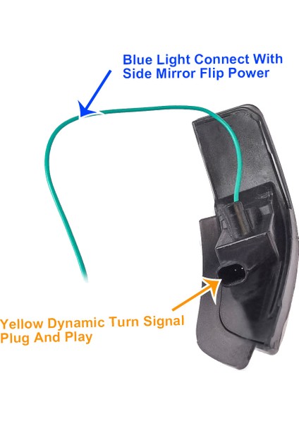 Araba LED Dinamik Dikiz Aynası Işık Dönüş Sinyali Göstergesi Toyota Corolla Yaris XP130 Auris Camry Prius Mavi Işık (Yurt Dışından)