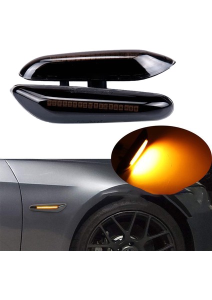 Adet LED Dinamik Dönüş Sinyal Işığı Yan Işaretleyici Sıralı Flaşör Lambası Bmw E46 E36 E60 E61 E90 E91 E92 E93 X1 E84 (Yurt Dışından)