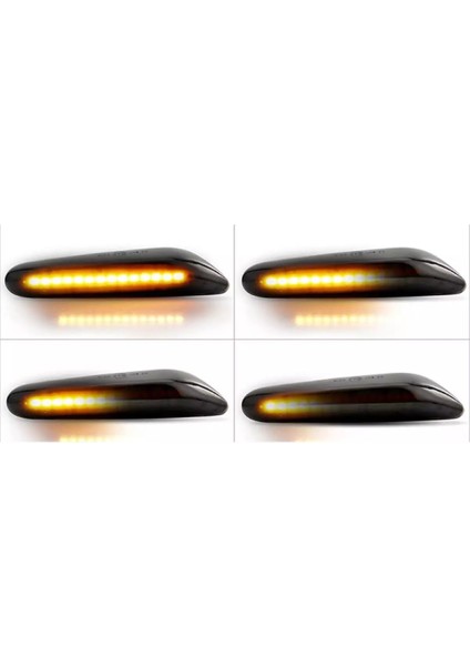 Adet LED Dinamik Dönüş Sinyal Işığı Yan Işaretleyici Sıralı Flaşör Lambası Bmw E46 E36 E60 E61 E90 E91 E92 E93 X1 E84 (Yurt Dışından)