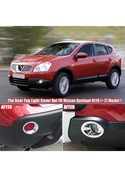 Nissan Qashqai/dualis J10 2007 2009 Krom Ön Arka Sis Aydınlatma Koruması Tampon Lambası Trim Kalıplama Garnitür Çerçeve Accent (Yurt Dışından)