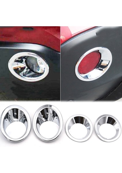 Nissan Qashqai/dualis J10 2007 2009 Krom Ön Arka Sis Aydınlatma Koruması Tampon Lambası Trim Kalıplama Garnitür Çerçeve Accent (Yurt Dışından)