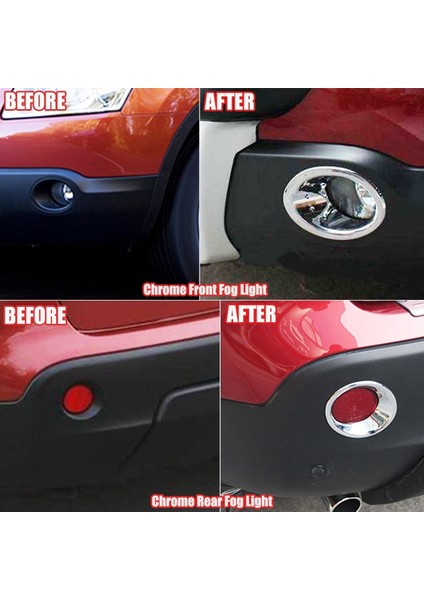 Nissan Qashqai/dualis J10 2007 2009 Krom Ön Arka Sis Aydınlatma Koruması Tampon Lambası Trim Kalıplama Garnitür Çerçeve Accent (Yurt Dışından)