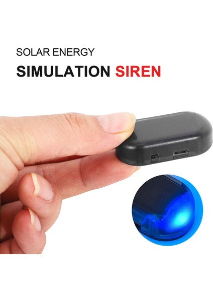 Araba Güneş Enerjisi Simüle Kukla Alarm Uyarı Anti Hırsızlık LED Yanıp Sönen Güvenlik Işığı Sahte Lamba Mavi (Yurt Dışından) modelleri