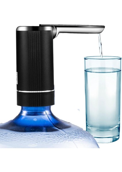 Buffer® 40 ve 80 Saniyeye Ayarlanabilir Katlanır Otomatik Damacana Pompası Siyah