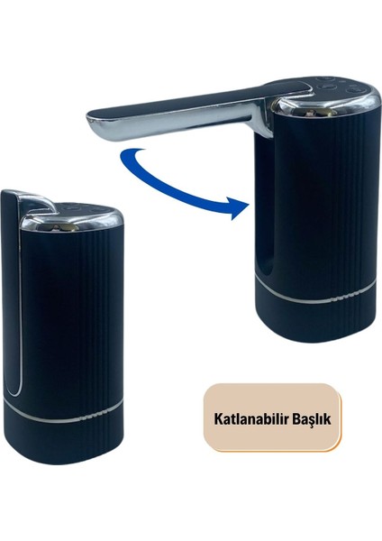 Buffer® 40 ve 80 Saniyeye Ayarlanabilir Katlanır Otomatik Damacana Pompası Siyah indirimleri