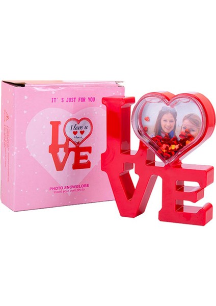 Love Kar Küresi Hediye Fotoğraf Çerçevesi