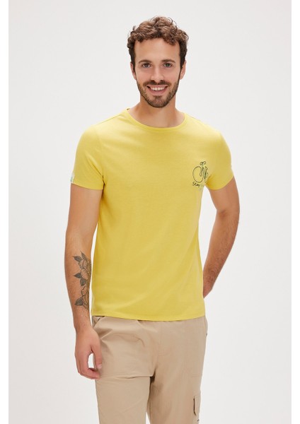 Re-Runway Sarı Baskılı Erkek Tişört