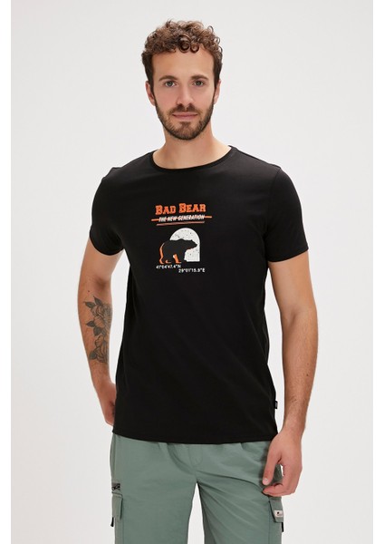 Bad Bear Derek Erkek Siyah T-Shirt 24.01.07.021-C01