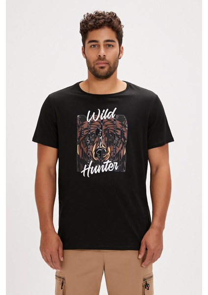 Hunt Erkek Siyah T-Shirt 24.01.07.037-C01