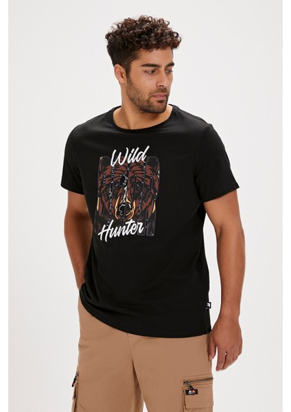 Hunt Erkek Siyah T-Shirt 24.01.07.037-C01