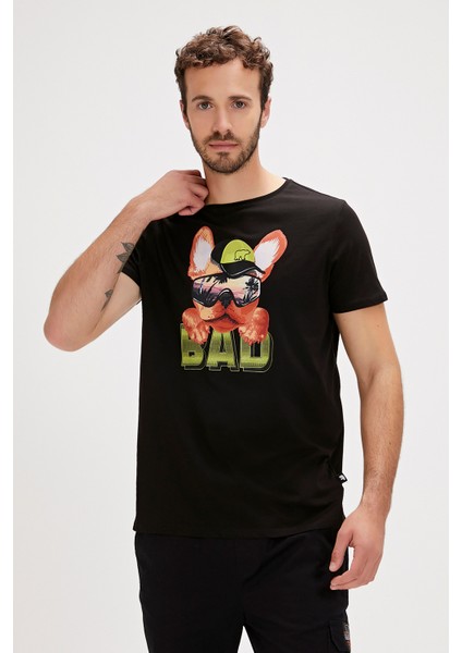 Spark Siyah Baskılı Erkek Tişört fiyatları