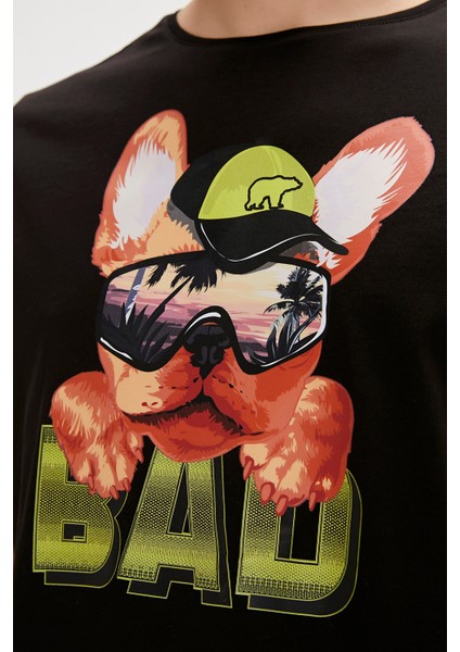 Spark Siyah Baskılı Erkek Tişört modelleri