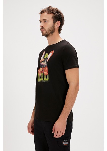 Spark Siyah Baskılı Erkek Tişört fırsatları