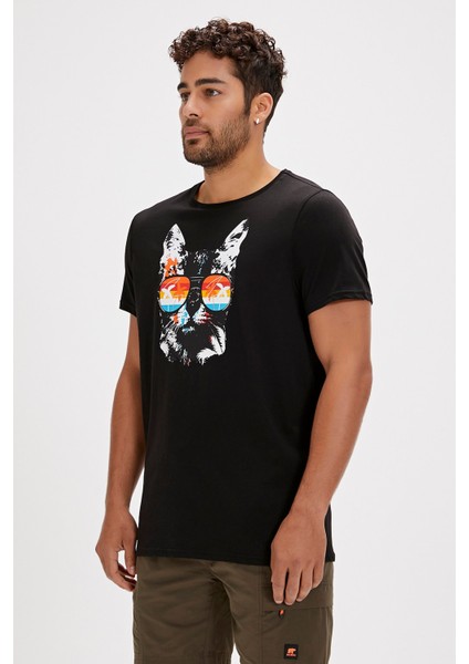 Manx Erkek Siyah T-Shirt 24.01.07.011-C01 fırsatları