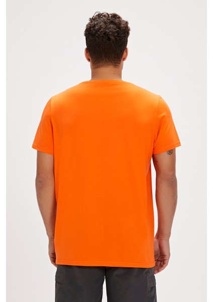Manx Turuncu Baskılı Erkek Tişört indirimleri