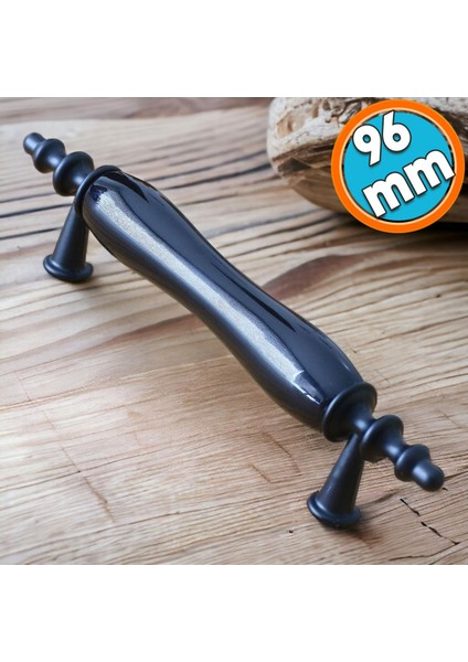 Porselen Siyah 96 mm Kulplar Mobilya Mutfak Dolabı Çekmece Dolap Kapak Kulpu Kulbu 9.6 cm
