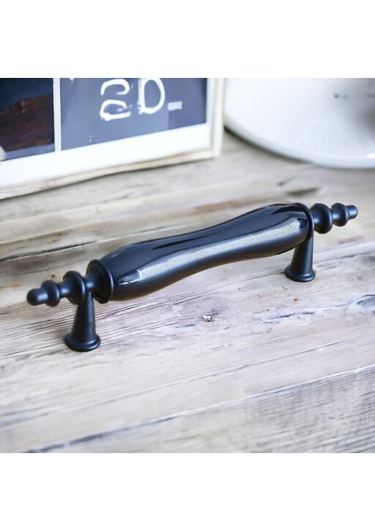 Porselen Siyah 96 mm Kulplar Mobilya Mutfak Dolabı Çekmece Dolap Kapak Kulpu Kulbu 9.6 cm indirimleri