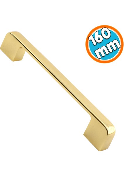 Mobilya Kulp Mutfak Dolabı Çekmece Dolap Kulpları Kapak Kulpu Kulbu Gold Altın 160 mm Metal