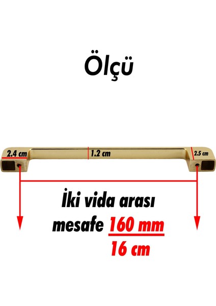 Mobilya Kulp Mutfak Dolabı Çekmece Dolap Kulpları Kapak Kulpu Kulbu Gold Altın 160 mm Metal modelleri