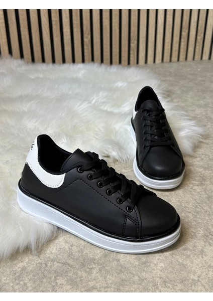 Günlük Kadın Sneaker Spor Ayakkabı Bağcıklı Rahat Hafif Kalın Tabanlı 525G