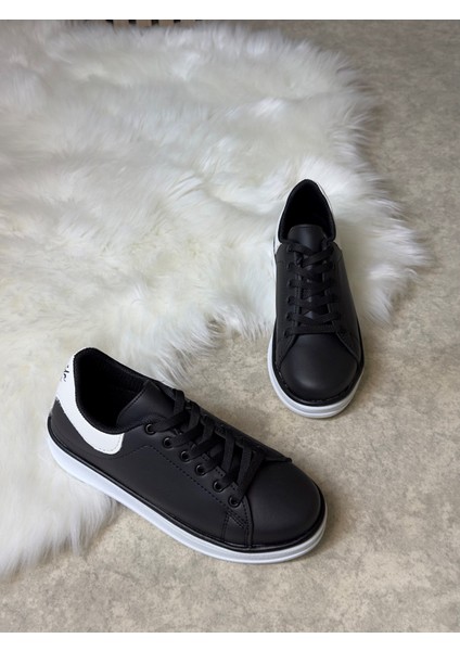 Günlük Kadın Sneaker Spor Ayakkabı Bağcıklı Rahat Hafif Kalın Tabanlı 525G