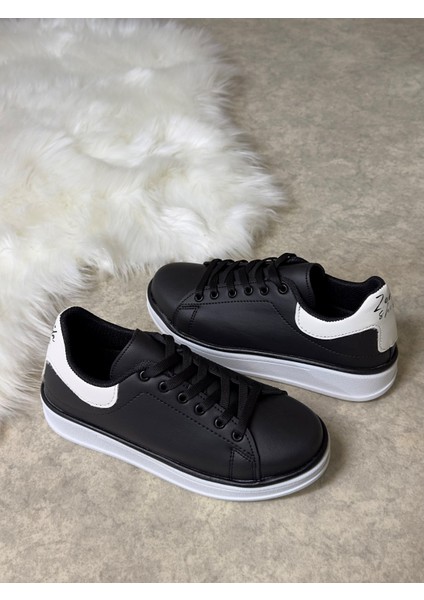 Günlük Kadın Sneaker Spor Ayakkabı Bağcıklı Rahat Hafif Kalın Tabanlı 525G
